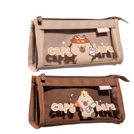 Kapibara Transparent Layered Triangle Pencil Case/210x65x110mm/Mixed Color Shipment/BL751 Case Power