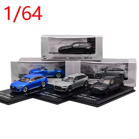 Diecast 1/64 Scale Audi RS7 Avant SUV Car Model Alloy Audi RS7R ABT Station Wagon Car Model Collecti