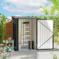 3.3' X 3.4' Outdoor Storage Shed, Metal Garden Tool House With Sloping Roof And Lockable Door,metal 
