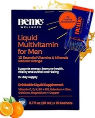 BeMe Be Vitalized Liquid Multivitamin for Men - Daily Liquid Vitamins & Minerals, A, B-Complex, C, D