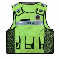 Rela vest new withe reflector withe logo SIZE S TO 10XL READY STOCK IN KL