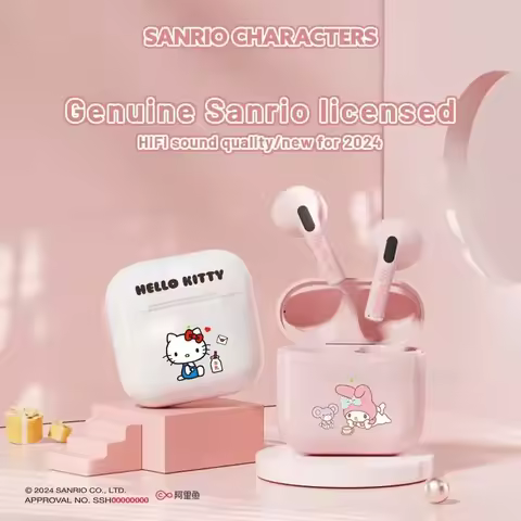 Sanrio A4 TWS Earbuds Hello Kitty Wireless Earphones Bluetooth My Melody Sport Touch Control Gaming 