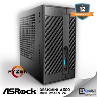 ASRock DESKMINI A300 BAREBONE (Included CHASIS, MOBO, POWER, COOLER) [Ryzen Mini PC] - NEW
