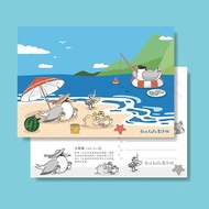 鳥明信片 | 帶著海鳥寶寶去玩水 | 小燕鷗、黑嘴端鳳頭燕鷗