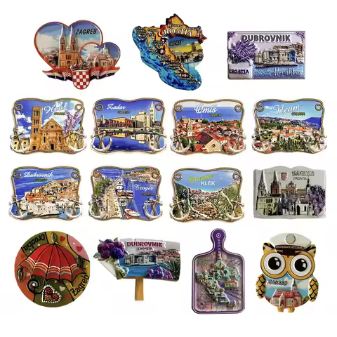Europe Croatia Dubrovnik Split Zagreb Fridge Magnets, Refrigerator Magnet Decoration Articles Handic