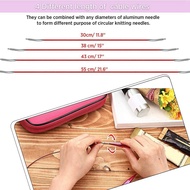26 Pieces Aluminum Interchangeable Circular Knitting Needle Set Knitting Needle Set 13 Size Intercha