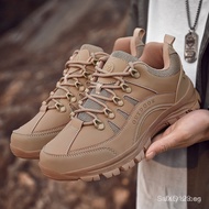 Outdoor Hiking Shoes Waterproof Leather Sports Shoes Anti Slip Black Rubber Shoes For Men X8ZC