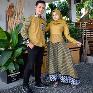 Couple Batik Gamis Kombinasi