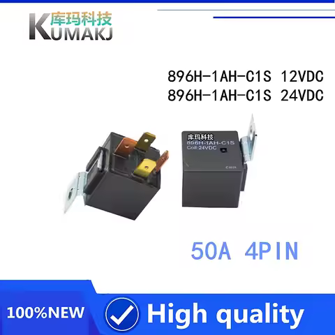 2PCS/lot 100%New Relay 896H-1AH-C1S 12V 896H-1AH-C1S 24V 896H 1AH C1S 12V 896H 1AH C1S 24V 50A 4PIN 