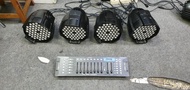 Paket 4 buah lampu 54x3w fullcolor plus mixer dmx 192