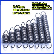 Tension spring/spring d=2.0mm,OD15/20mm,L=60~300mm tension springs with hooks,apply to garage door,b