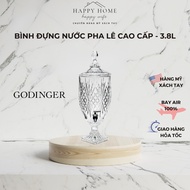 Godinger DUBLIN HIGH QUALITY Crystal Water Bottle, Capacity 3.8 LITER