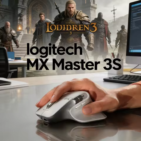 Logitech MX Master 3S Wireless Bluetooth Mouse - 8000 DPI Silent Ergonomic Auto+G102/G203/G304/G305/