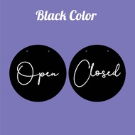 2 in 1 Open Closed Door Sign Signage Double Sided Door Plate Open Close Premium Metal Acrylic