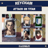 GANTUNGAN Keychain Anime Attack On Titan AOT - Eren - Levi- Mikasa- Armin