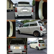 FRP rear tailgate spoiler L700 kelisa cuore gino TR spoiler bonet belakang L7 copy ori no led Light
