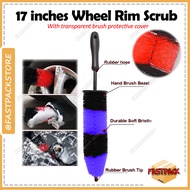 17 inches Wheel Rim Scrub Tire Brush 17 Tyre Brush Exhaust Cleaning Car Wash Car Care DIY Motorcycle