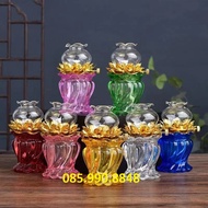 Worship Oil Lamp [Types 1], Lotus Oil Lamp - Compact, Convenient, Long Wick, Long Fire, Long Durability