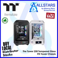 Thermaltake The Tower 250/ SPCC / Tempered Glass ITX Chassis / CT120 Fans*2 (Black/White) (Warranty 