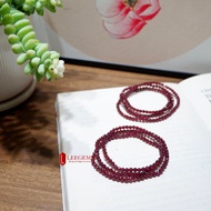 Cheap Garnet bracelet, size 3.5 mm for women with Earth element - Fire element