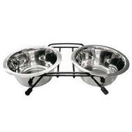 MARUKAN DOG/ CAT DOUBLE FEEDER (STAINLESS)