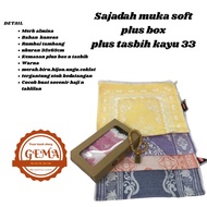 Soft face prayer mat plus box plus wooden prayer beads 33