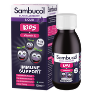 Sambucol Black Elderberry Liquid for Kids + Vitamin C 120 ml. 1-12 years Gummy Gummies 50 เม็ด