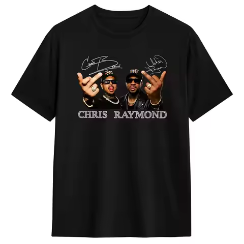 Men's Chris Brown And Usher The Rb Tour T Shirt Raymond And Brown Cotton Clothing Short Sleeve Round