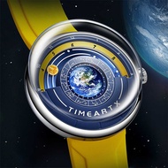 TIMEARTX Ultra-Thin Trendy Creative Planet Quartz Watch Casual Waterproof Silicone Luminous Watch Me