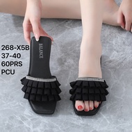 SANDAL SLOP WANITA 268-X5B UK 37/40 SANDAL RENDA PERMATA ELEGAN
