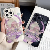 Pink Hair Elf Style Cyrene phone case for iPhone 17/17Air/16E/15 Plus/14/13/12/11/Pro Max. Shockproo