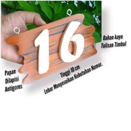 2 digit wooden house number