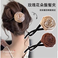 [S Trendy Match] Sweet Temperament Versatile Camellia Flower Hair Clip J0665 Twist