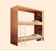 240x200x90cm DOUBLE DECKER INCLUDE 2 MATTRESS wooden bed japanese premium king bases loft queen size