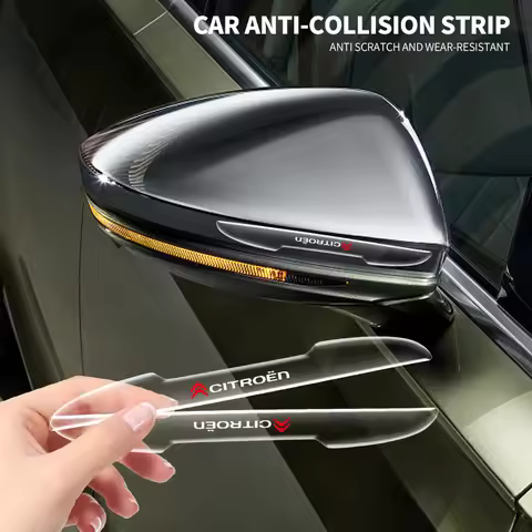 4PCS Transparent Car Door Anti-collision Protector Bumper Strip Sticker For Citroen C3 C4 X7 Xsara P