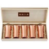 朝日 食樂工房・純銅錘目啤酒杯五件組