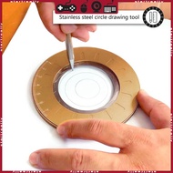 STA Stainless Steel Circle Ruler with Scale 5 Drawing Circle Stencil Ruler Round Geometry Ruler Carp
