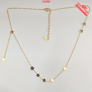 10268 - Gold-plated titanium necklace with super durable star galaxy pendant