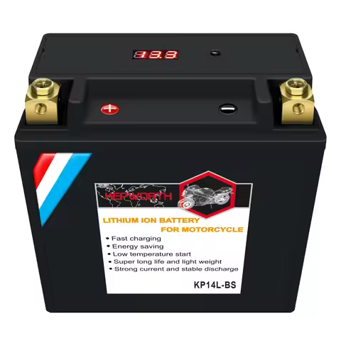 EU Stock 14L-BS 12V Lithium Motorcycle Battery 9Ah 520CCA Powersport Battery Replaces for YTX14L-BS,