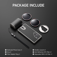 【A Flexible】 TELESIN Photography Kit Phone Camera Shooting Set Hand Grip CPL ND 2-32 Filter Remote H