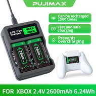 Xbox Controller Battery 2600mAh for Xbox One Series XS Rechargeable with Type-C LCD Charger
