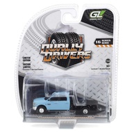 Greenlight | 2018 Ram 3500 Dually Flatbed-Robinson Egg Blue Scale 1/64 46160