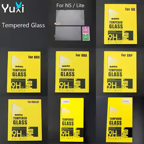 YuXi For NS Switch Lite Tempered Glass for Gameboy GB GBA GBC GBP GBA SP Screen Tempered Protective