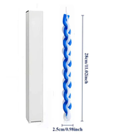 {FGYKJYJK} 11 Inch Havdalah Candle Lighting Shabbat Candles Blue and White Braided Candle DIY Handcr
