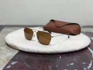 KACAMATA RAYBAN CARAVAN GOLD BROWN ORIGINAL SECOND