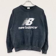 New Balance運動衫/運動鞋，褪色黑色，L 碼，古著。