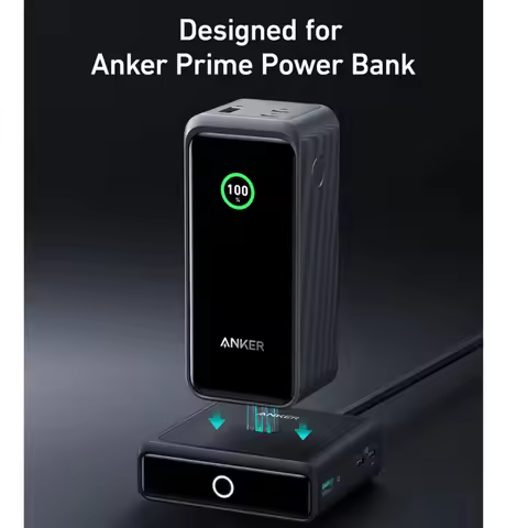 Anker 100W Charging Base Is Used For Fast Charging Of Anker Prime Power Bank, With 4 Laptop Ports An