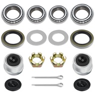 2 Sets L68149 L44649 Trailer Axle Bearings Kit with 171255TB Grease Seals,1.98'' Trailer Dust Caps, 
