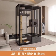 Panoramic Cat Villa Cat Cabinet Household Cat Cage Large Indoor Cat House Cat Villa Luxury Glass Cat