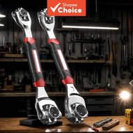 One PC 52-in-1 Universal Socket Wrench Set - 8-19mm Metric & 5/16"-3/4" SAE 360° Swivel Head Non-Sli